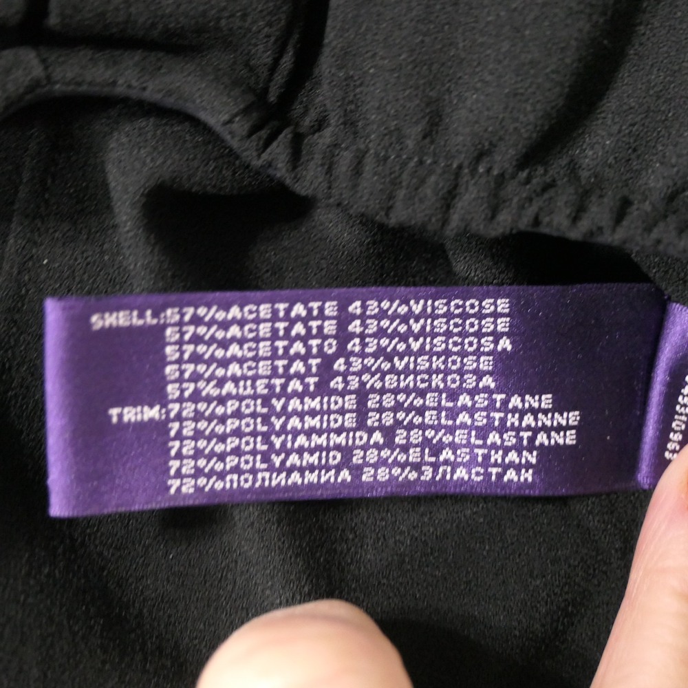 Ralph Lauren Purple Label Womens Blouse 12 Black Long Sleeve Minimalist Simple - Picture 6 of 15